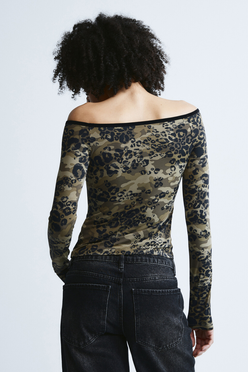 Лонгслив облегающий с бантиком - цвет бежевый - 4