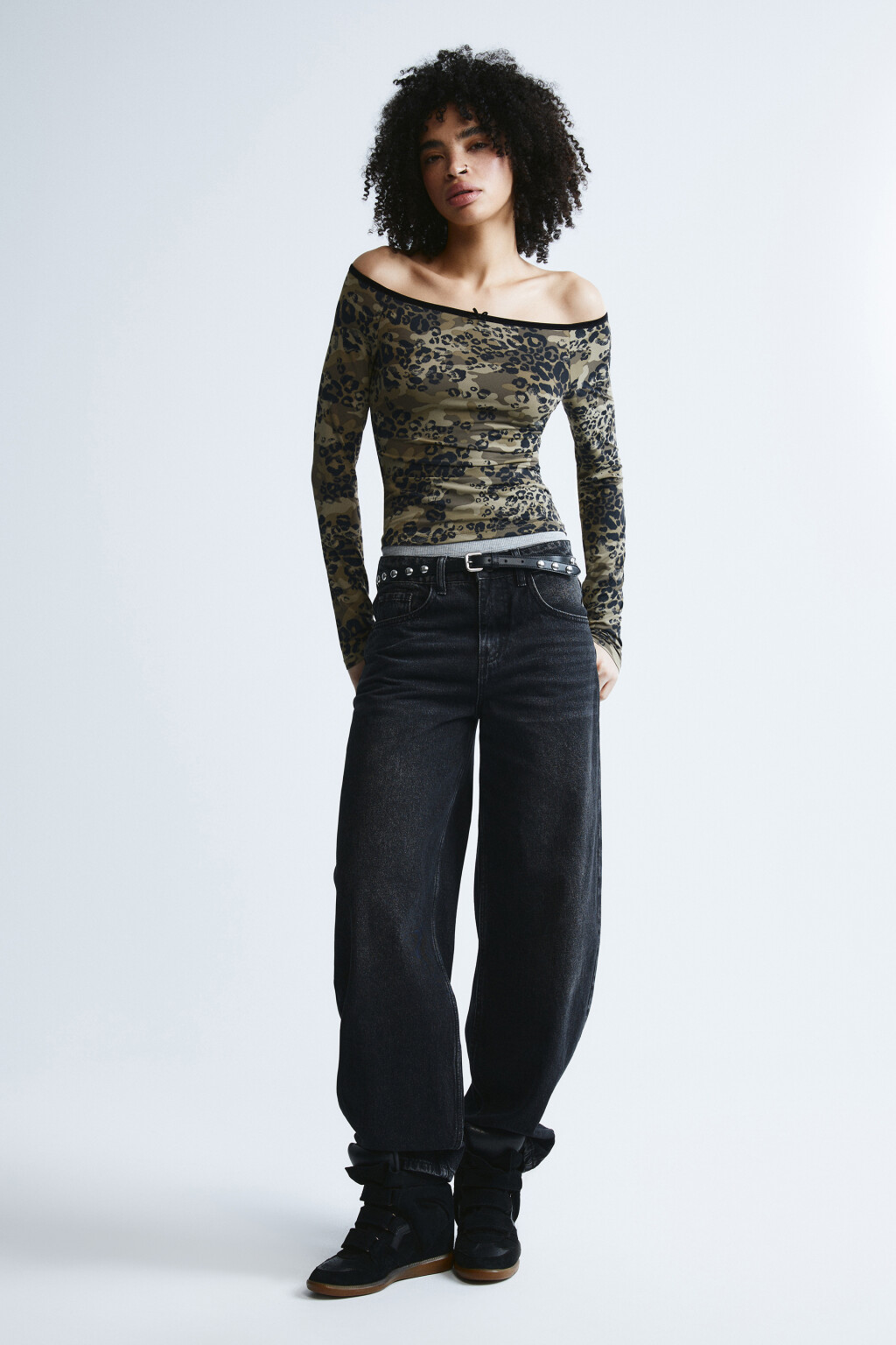 Лонгслив облегающий с бантиком - цвет бежевый - 5