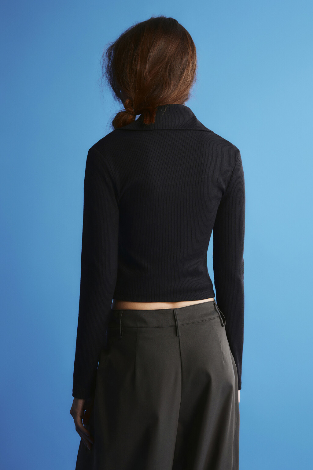 Кардиган на молнии с воротником-стойкой - цвет черный - 5