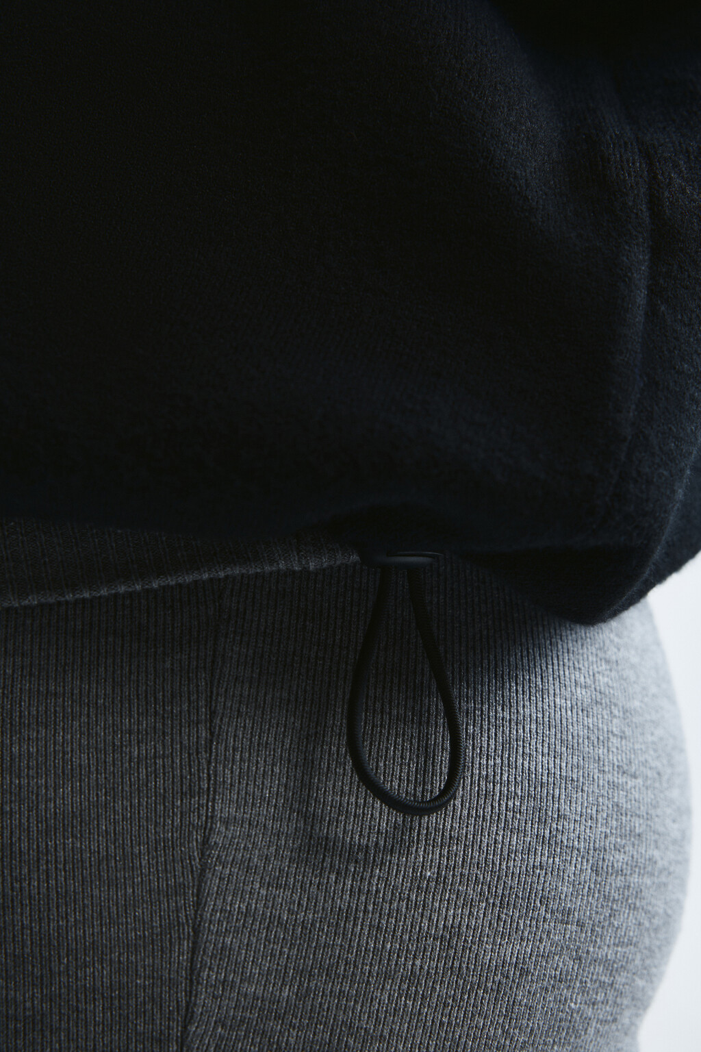 Джемпер вязаный с лампасами - цвет черный - 8