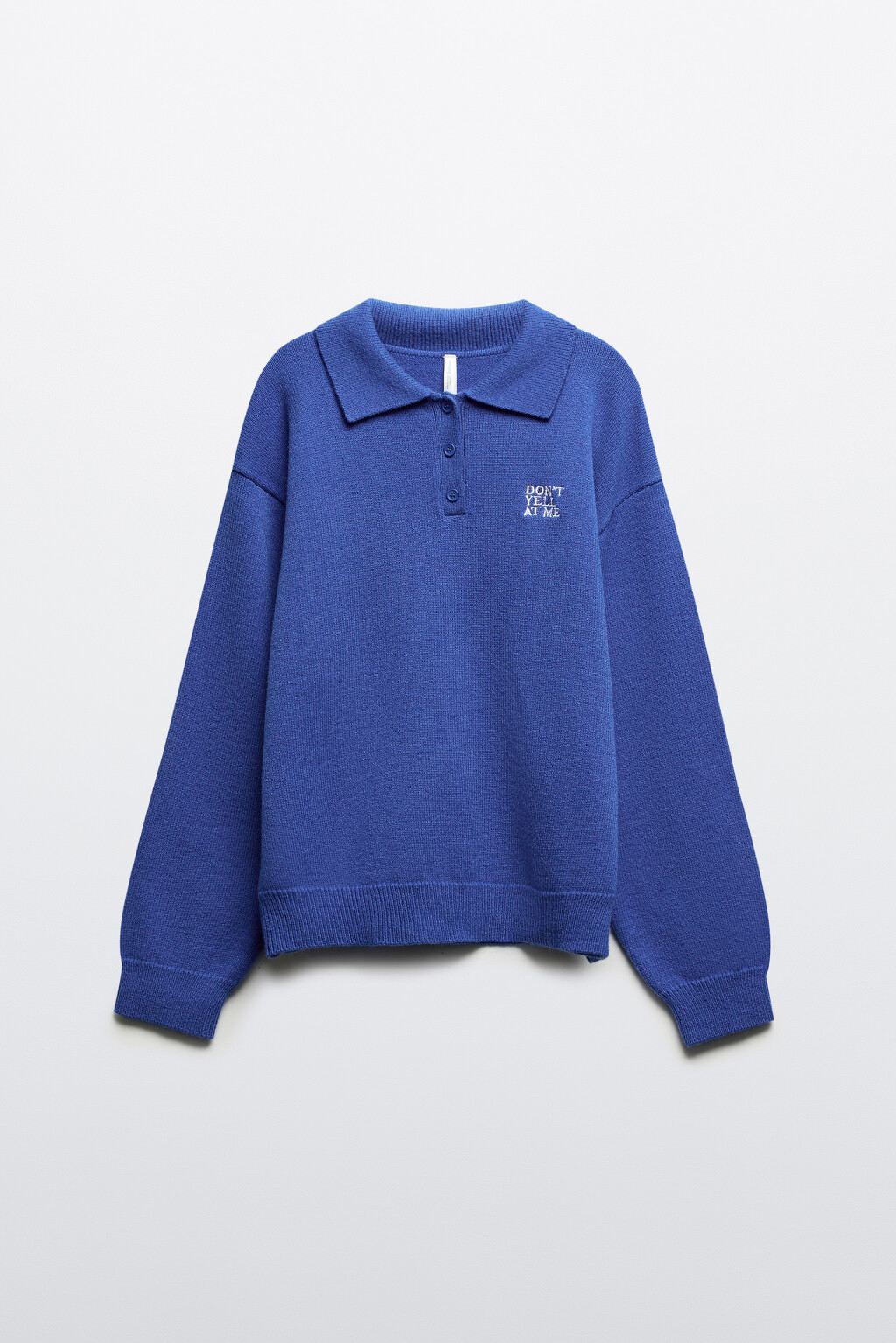 Джемпер вязаный с вышивкой - цвет красный - 1