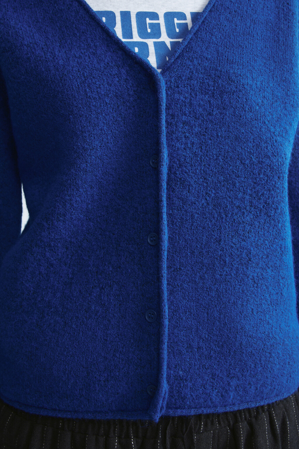 Кардиган вязаный с шерстью - цвет синий - 7