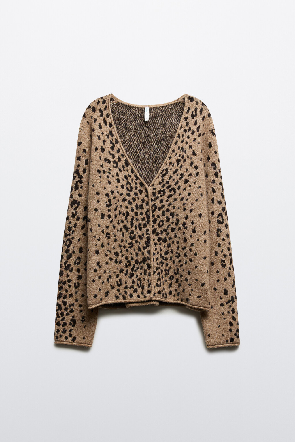 Кардиган вязаный с шерстью - цвет бежевый - 1