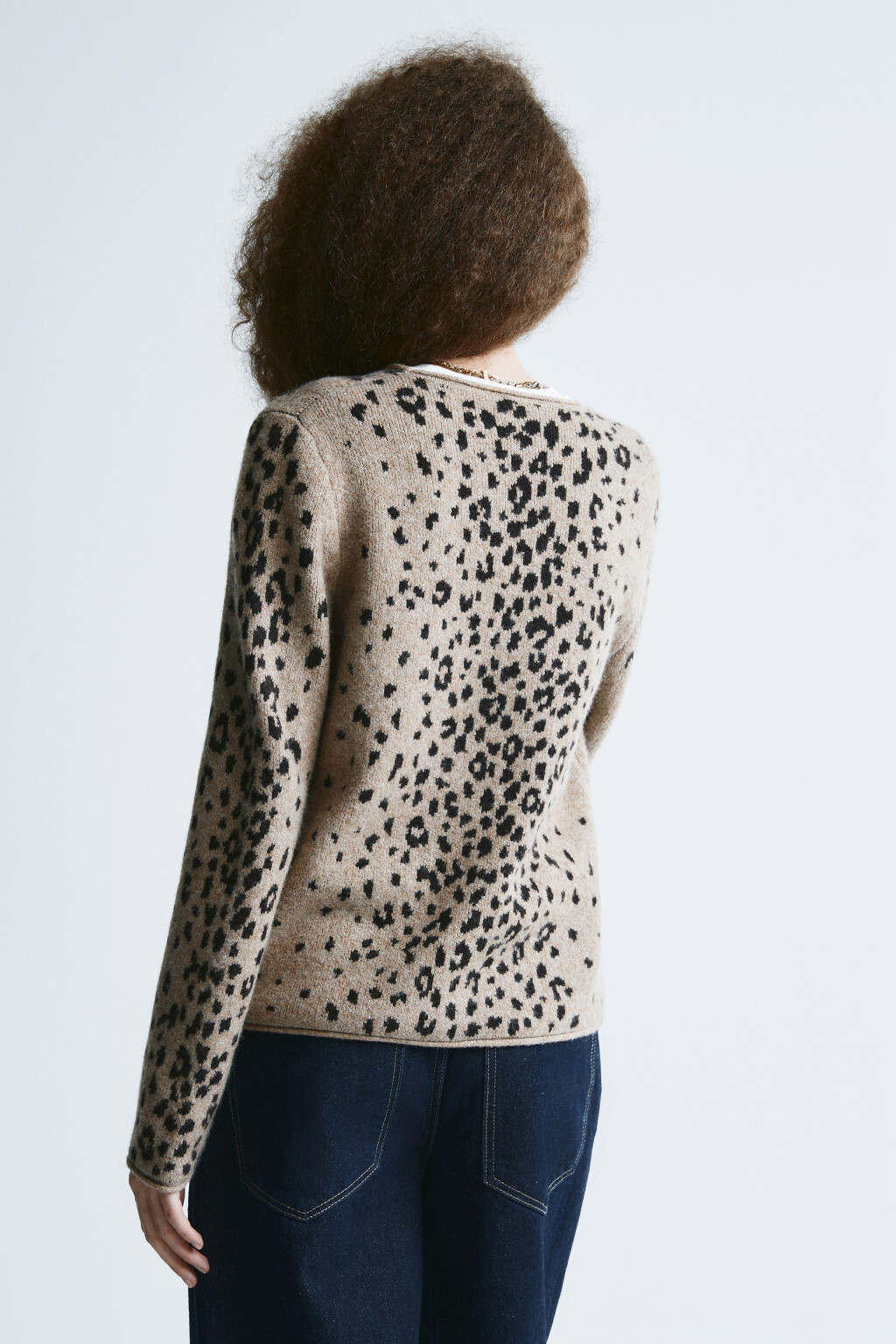 Кардиган вязаный с шерстью - цвет бежевый - 4