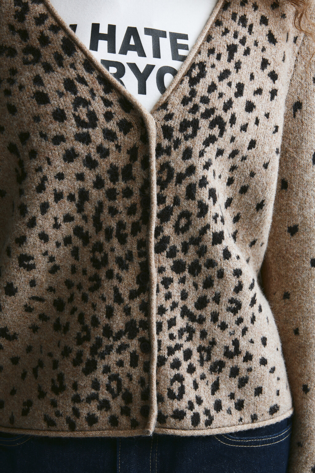 Кардиган вязаный с шерстью - цвет бежевый - 6