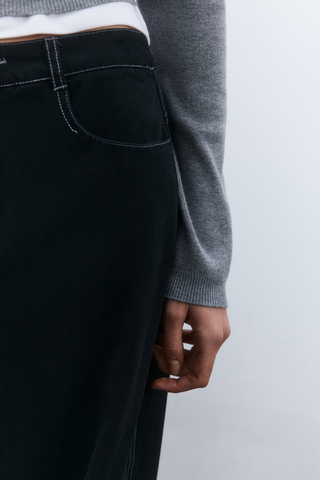 Худи-зипка вязаная с капюшоном - цвет серый - 6