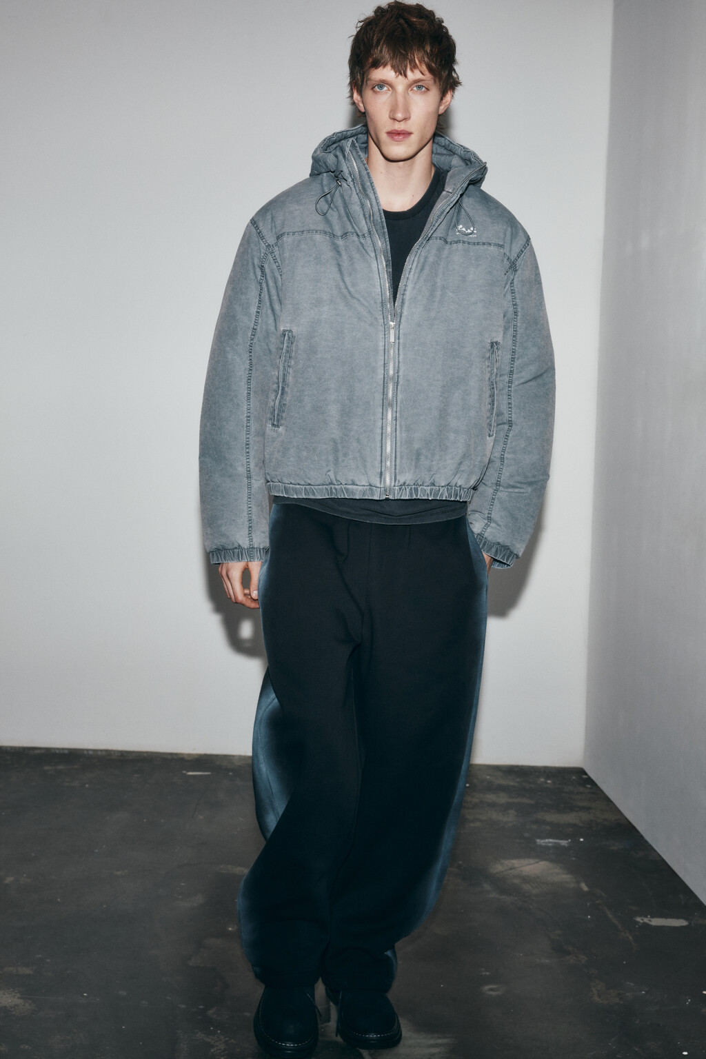 Куртка с логотипом - цвет серый - 1