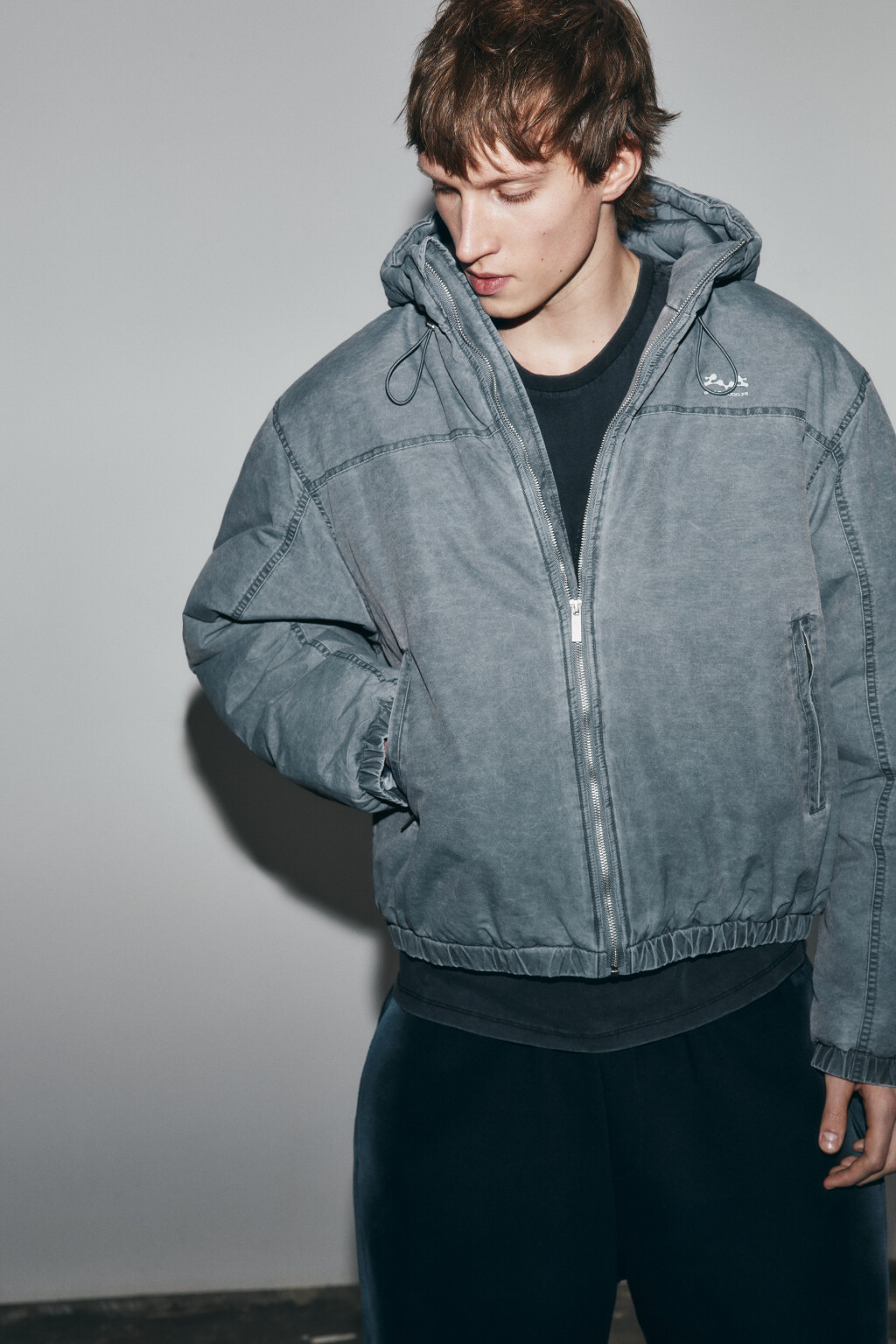 Куртка с логотипом - цвет серый - 2