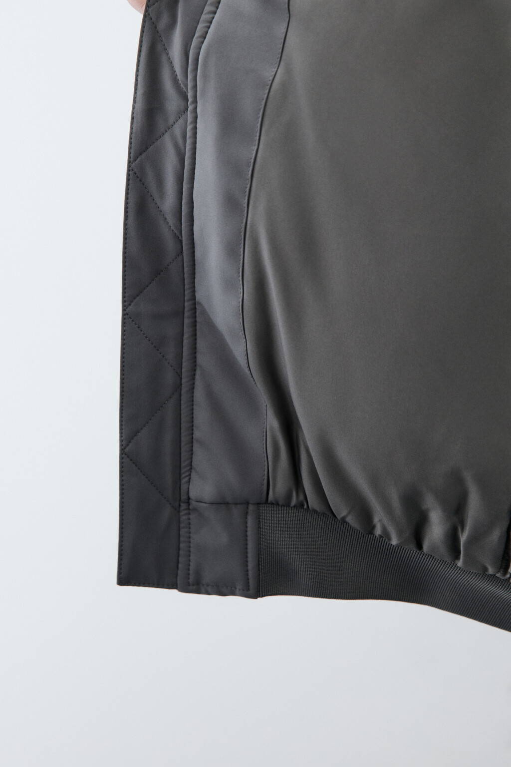 Куртка-бомбер свободная с трикотажным воротником - цвет серый - 8