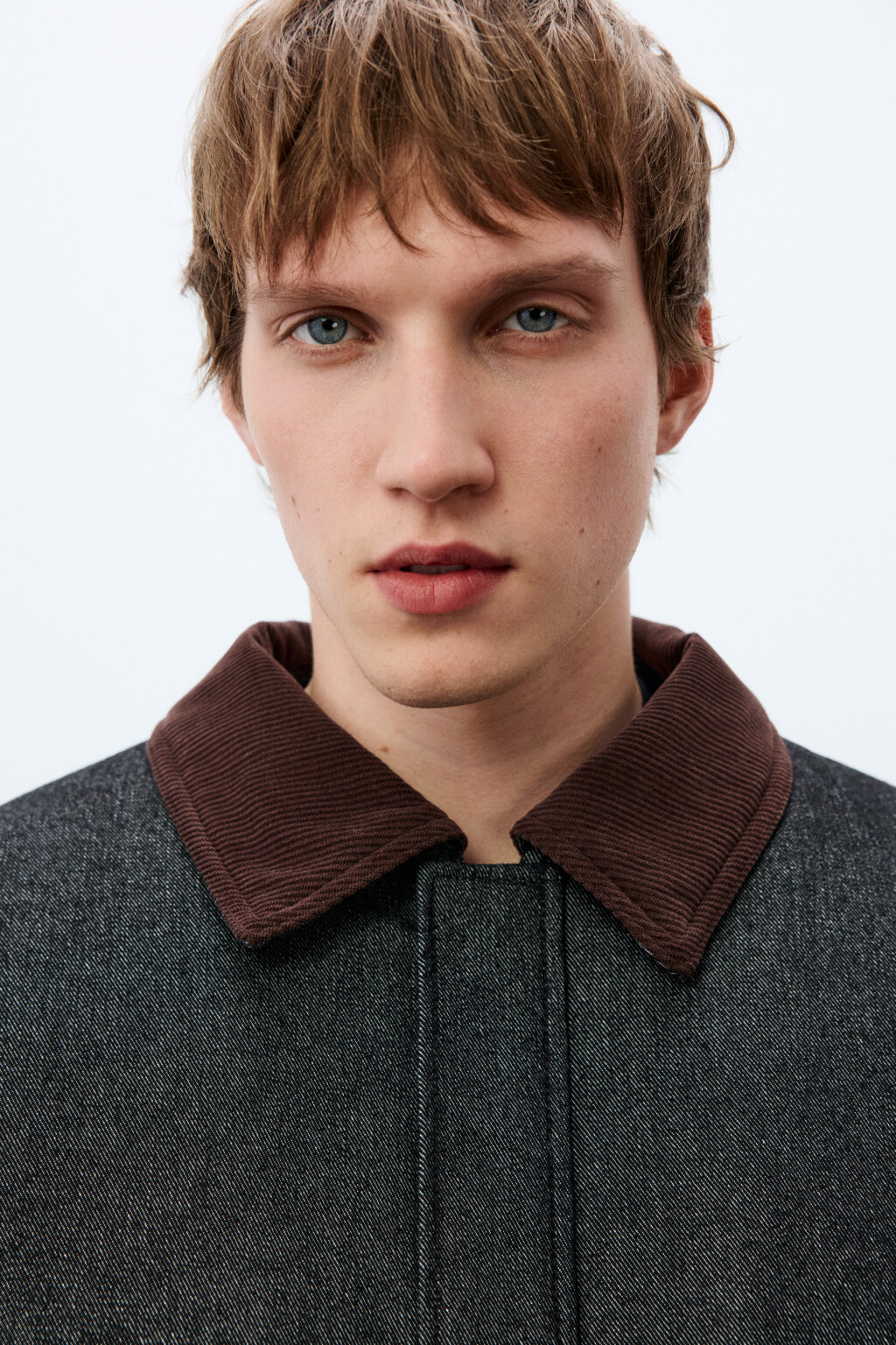 Куртка-бомбер джинсовая с отложным воротником - цвет черный - 7