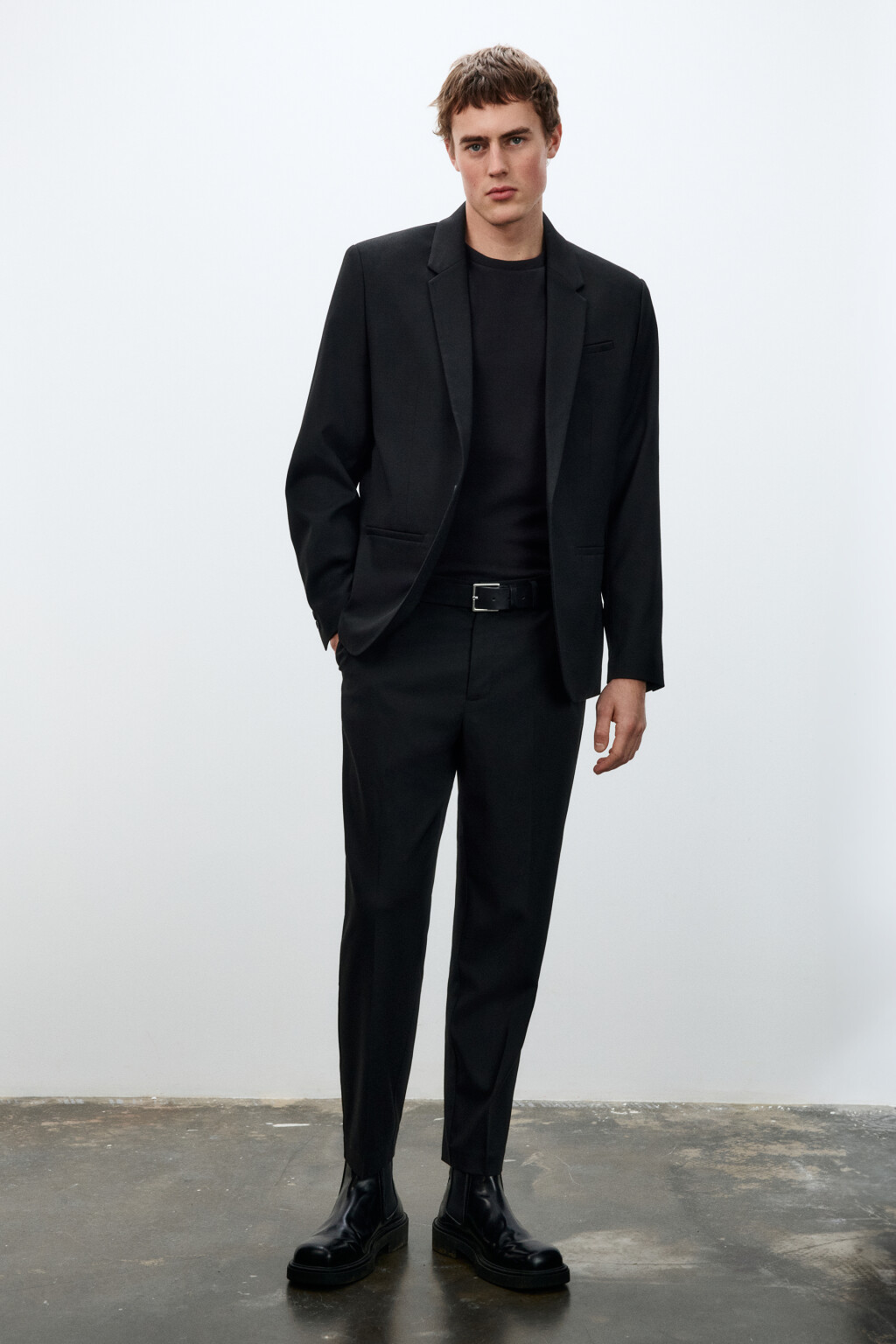 Пиджак классический приталенный - цвет черный - 5
