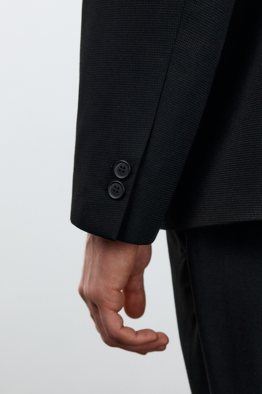 Пиджак классический приталенный - цвет черный - 7