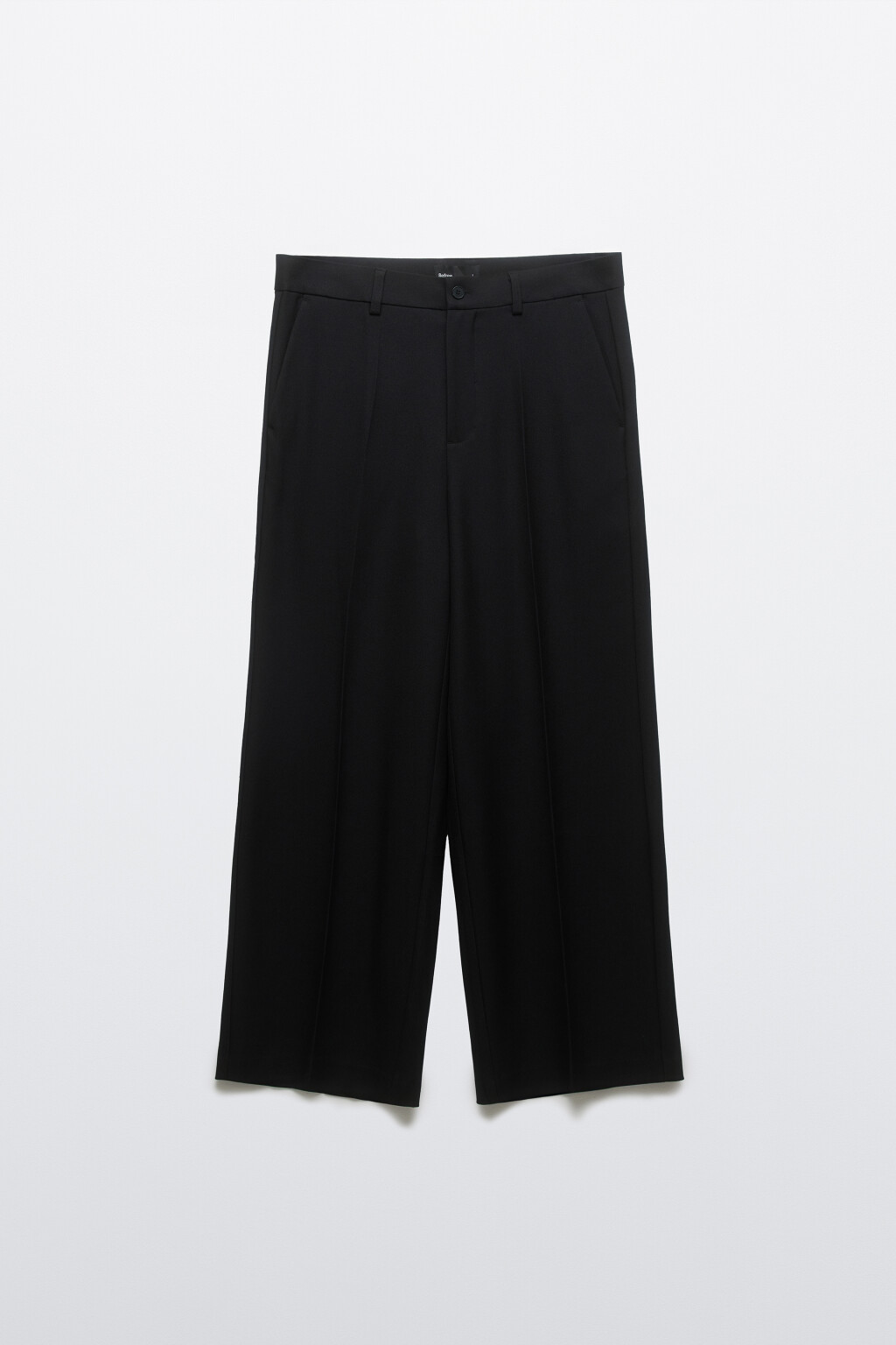 Брюки широкие со стрелками - цвет черный - 8