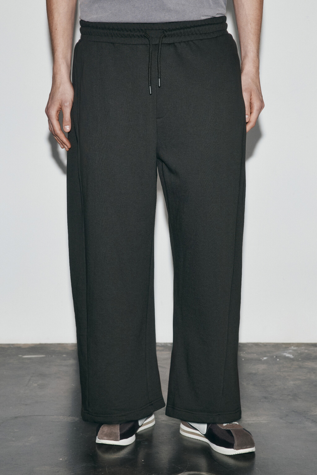 Брюки straight fit со средней посадкой - цвет серый - 2