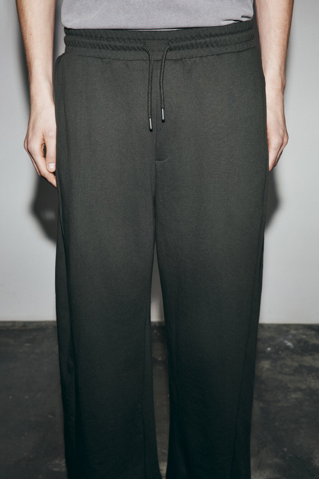 Брюки straight fit со средней посадкой - цвет серый - 5