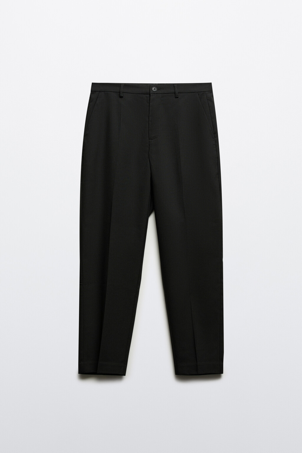 Брюки жаккардовые облегающие - цвет черный - 1