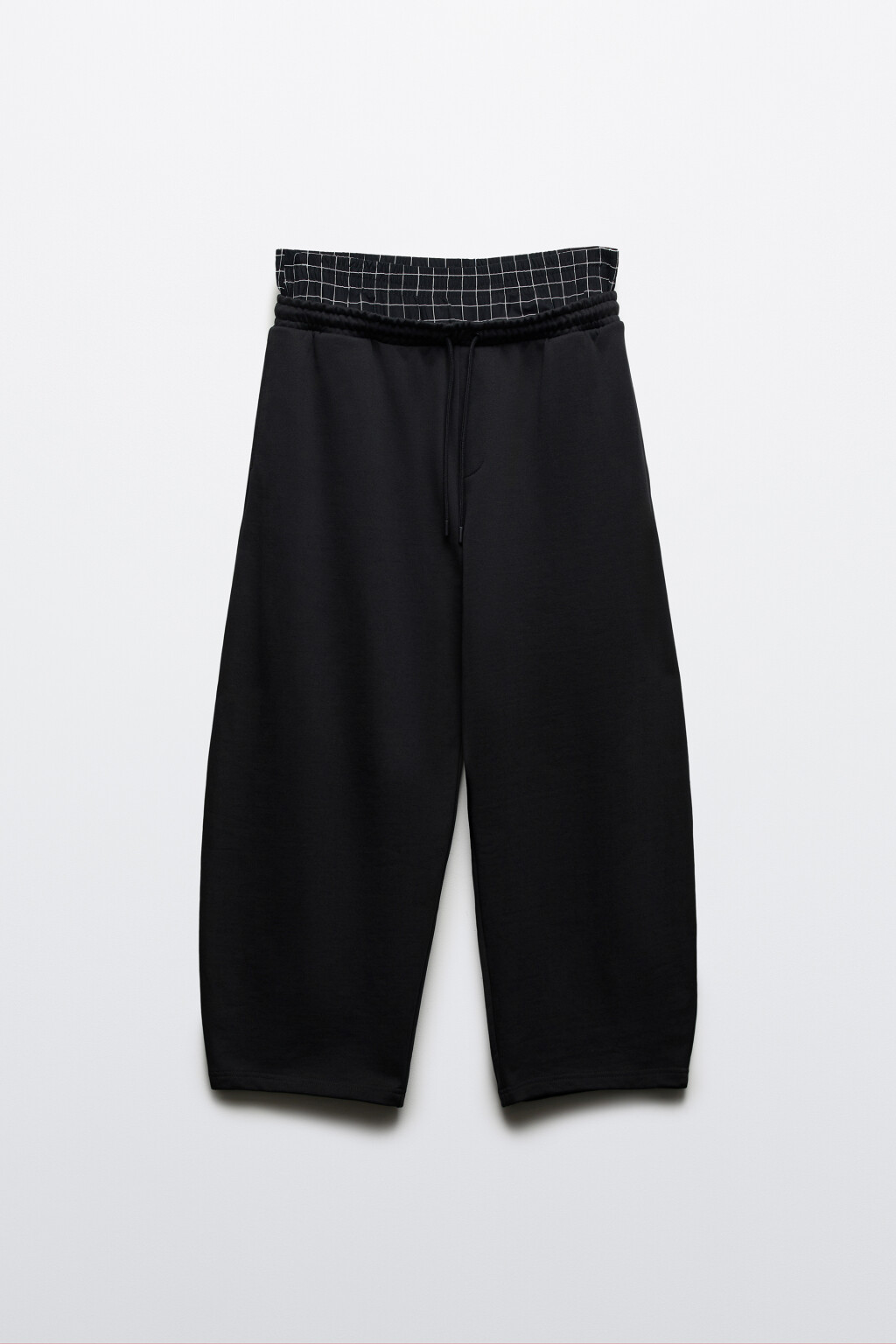 Брюки трикотажные с имитацией второго слоя - цвет черный - 8