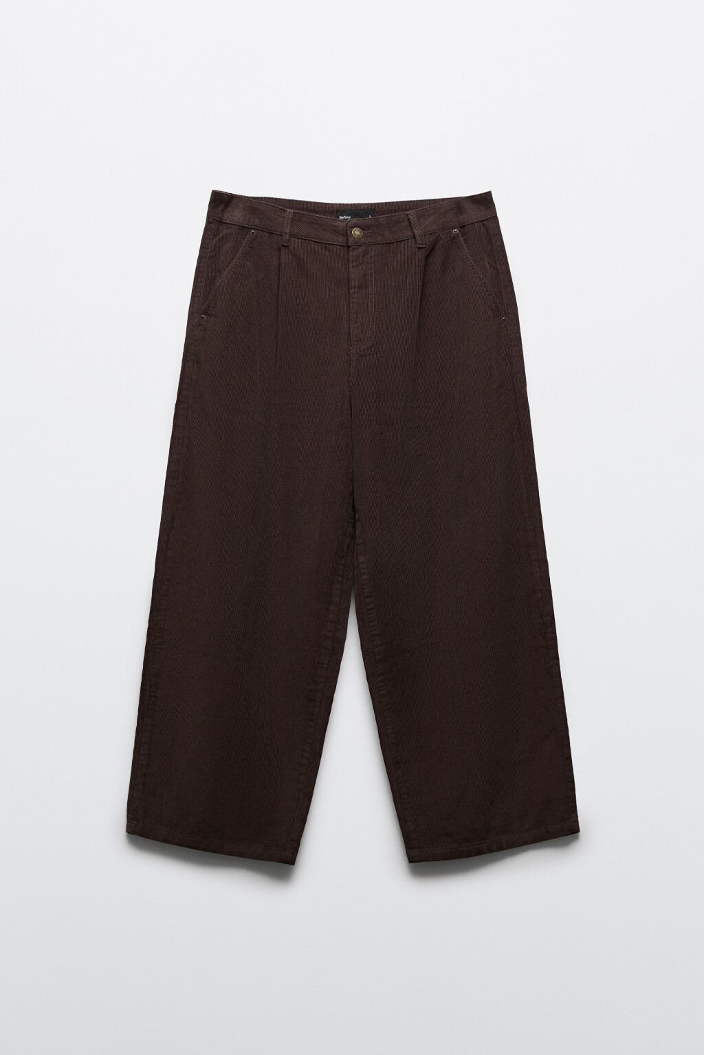 Брюки barrel fit вельветовые с узором - цвет коричневый - 7