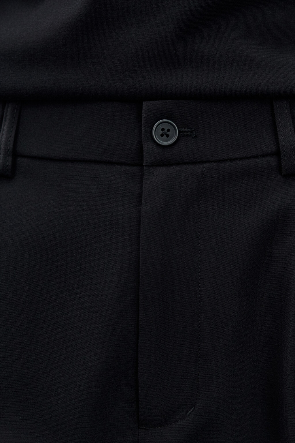 Брюки прямые из костюмной ткани - цвет черный - 5