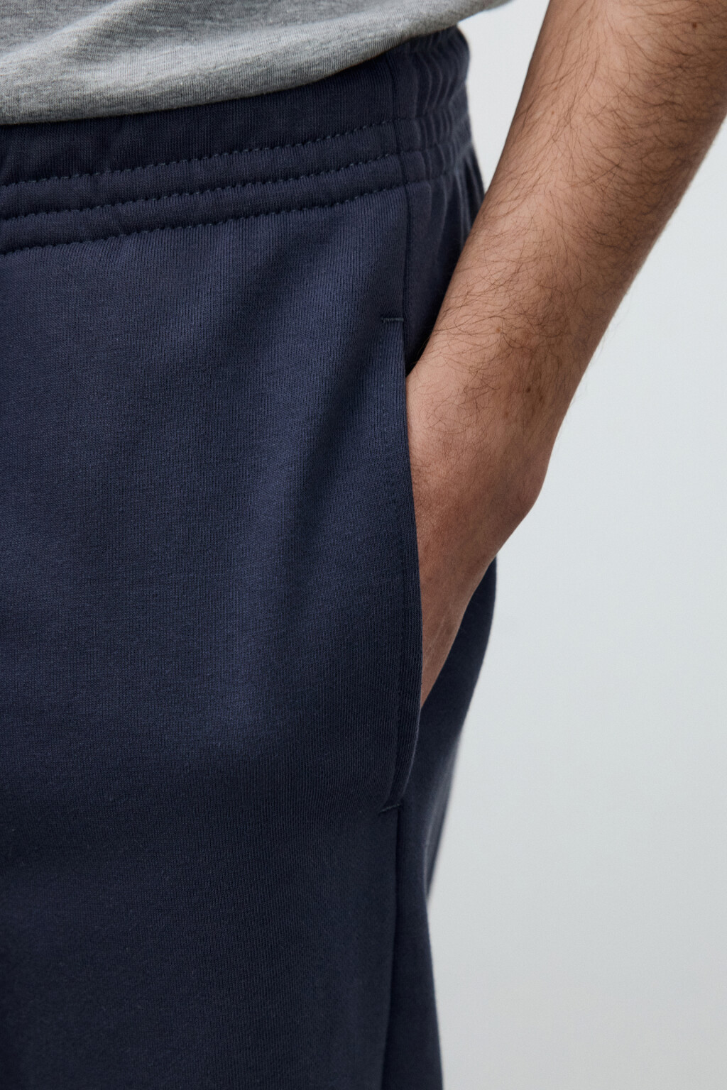 Брюки-джоггеры с флисовым утеплителем - цвет синий - 6