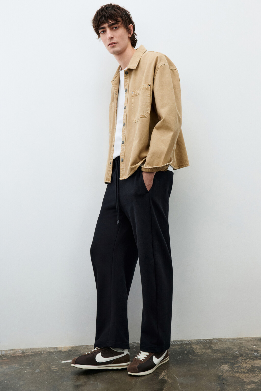 Брюки-джоггеры с флисовым утеплителем - цвет черный - 2