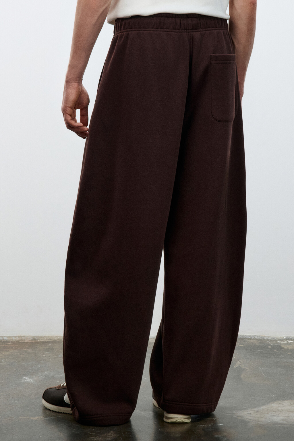 Брюки-джоггеры утепленные - цвет коричневый - 3