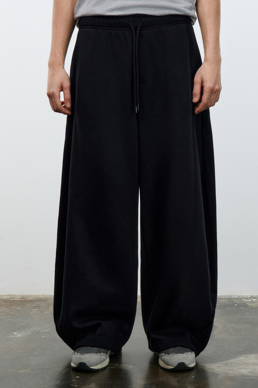 Брюки-джоггеры утепленные - цвет черный - 2