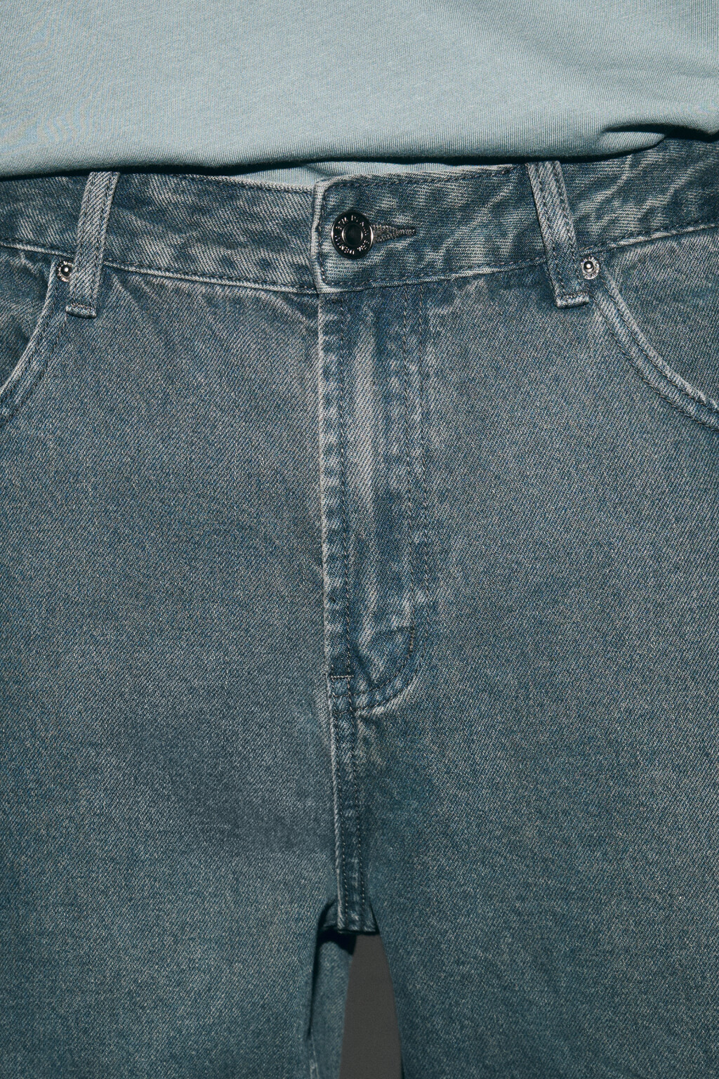 Джинсы straight fit со средней посадкой - цвет серый - 6