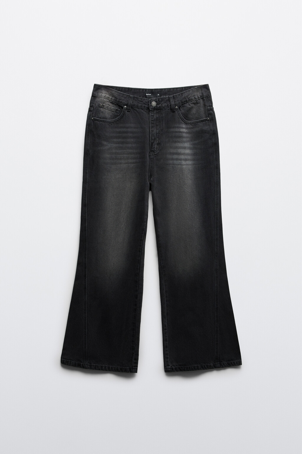 Джинсы клеш с декоративными швами - цвет серый - 7