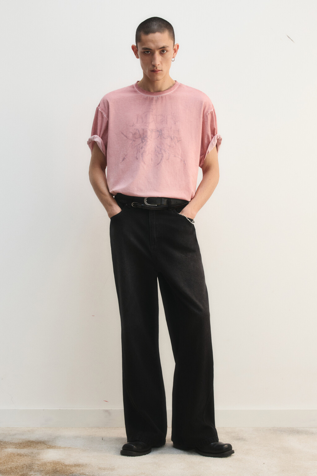 Джинсы клеш с декоративными швами - цвет черный - 5