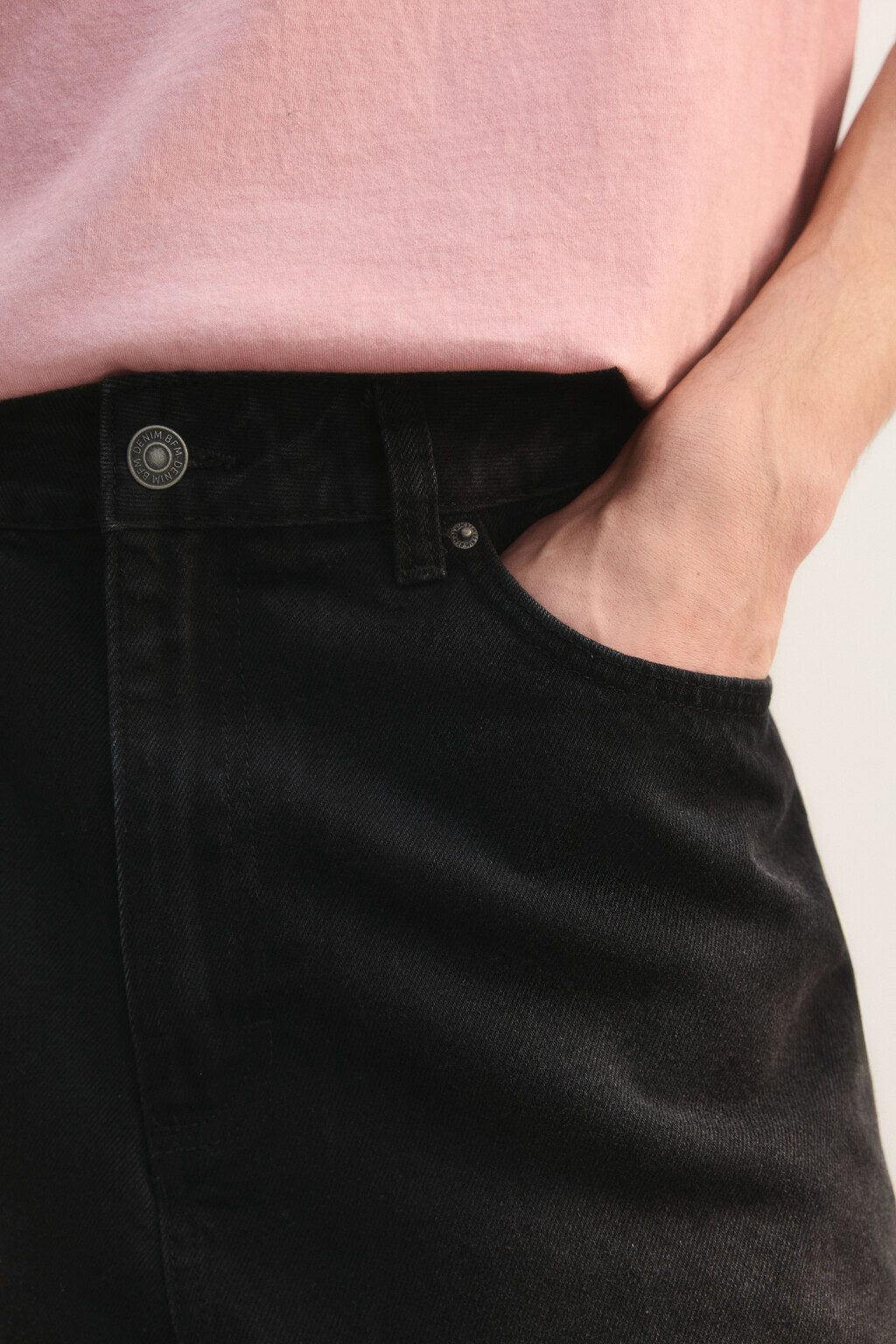 Джинсы клеш с декоративными швами - цвет черный - 6