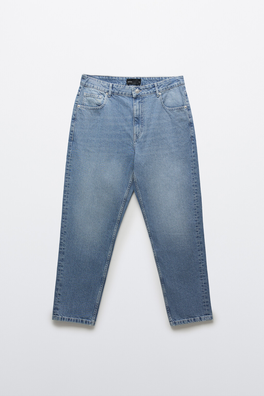 Джинсы loose fit со средней посадкой зауженные - цвет голубой - 7