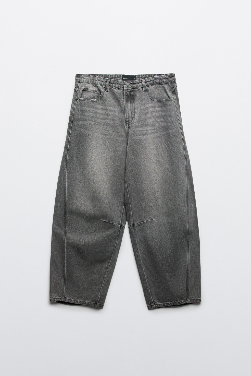 Джинсы barrel fit со средней посадкой - цвет серый - 7