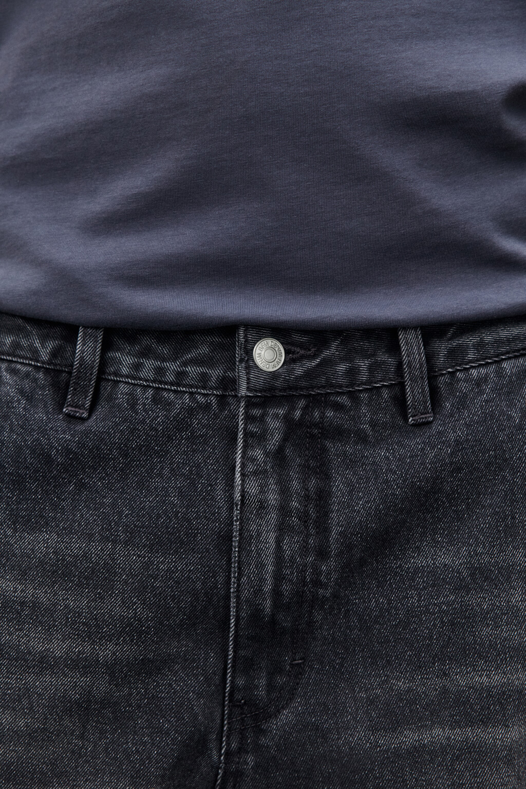 Джинсы baggy fit с потертостями - цвет серый - 5