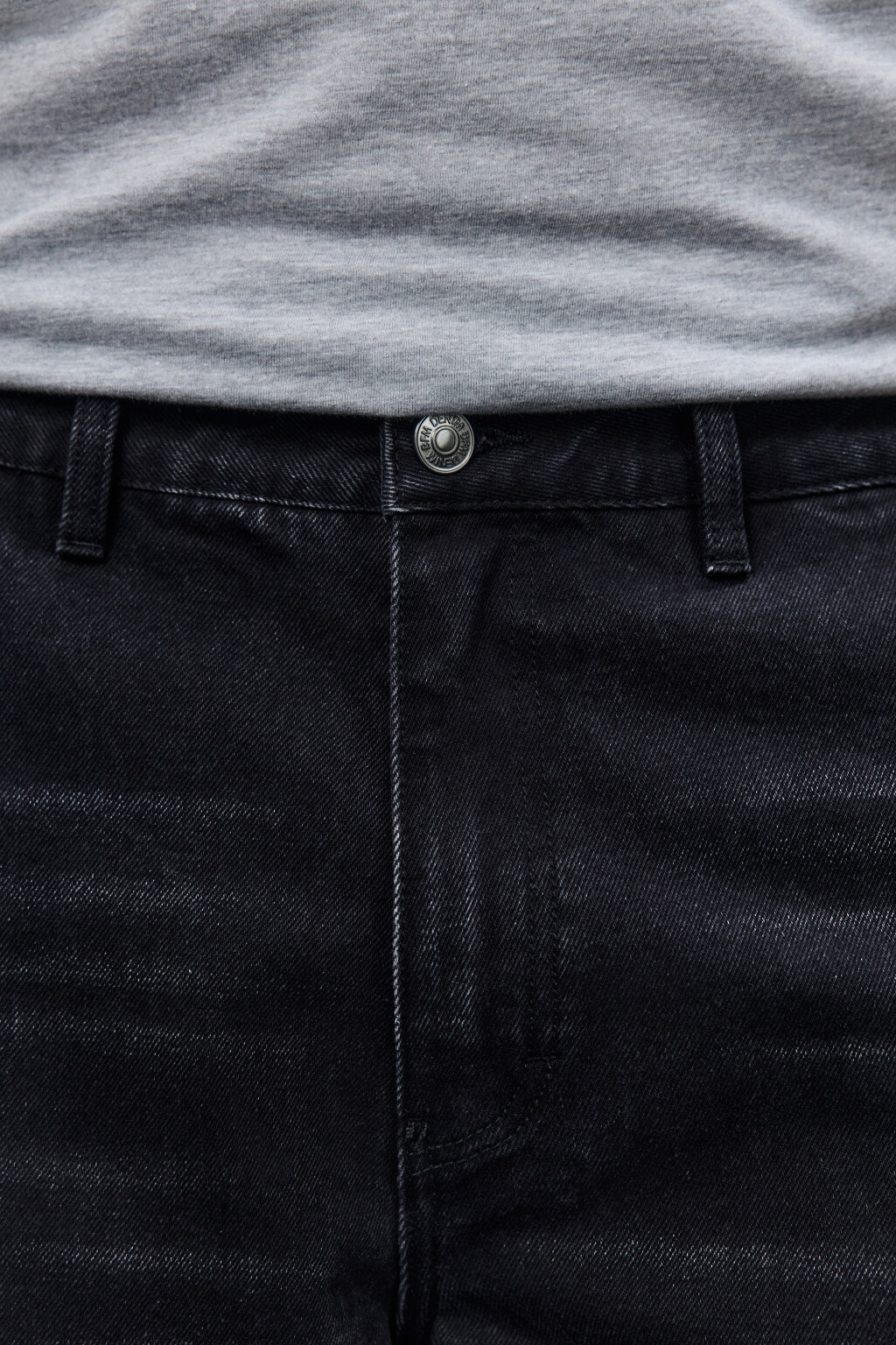 Джинсы baggy fit с потертостями - цвет черный - 5