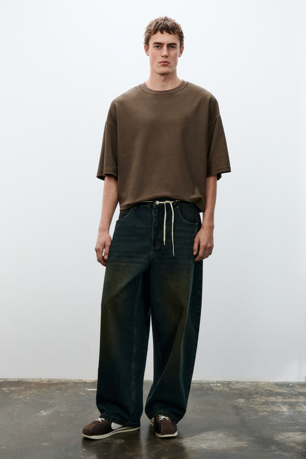 Джинсы baggy fit со средней посадкой - цвет темный тинт - 5