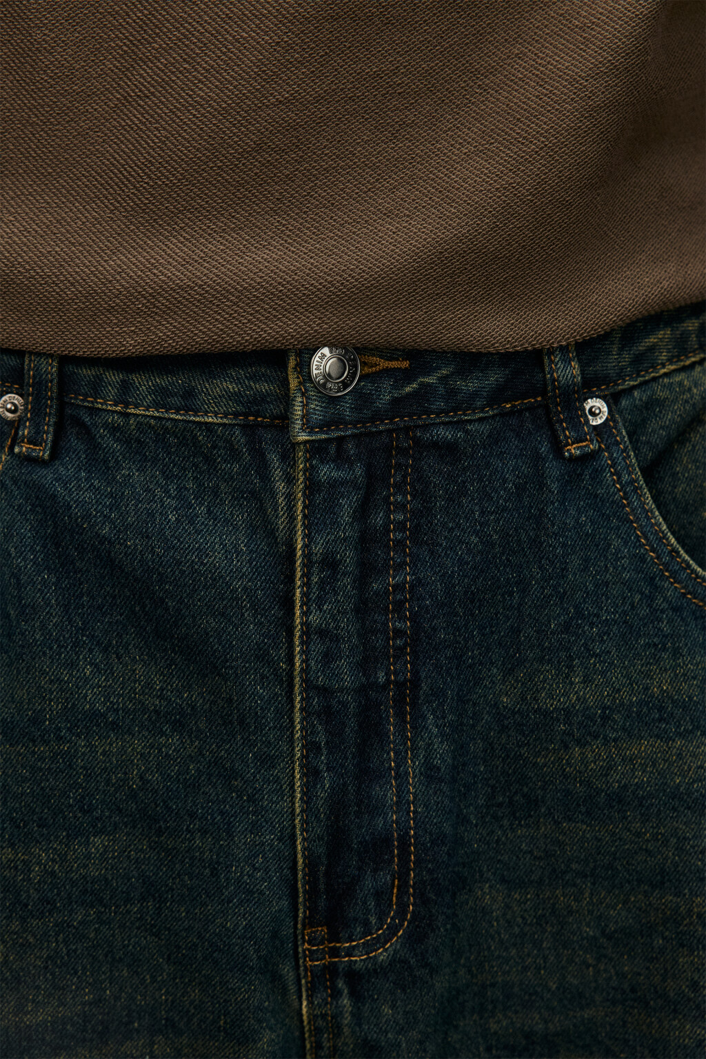 Джинсы baggy fit со средней посадкой - цвет темный тинт - 7