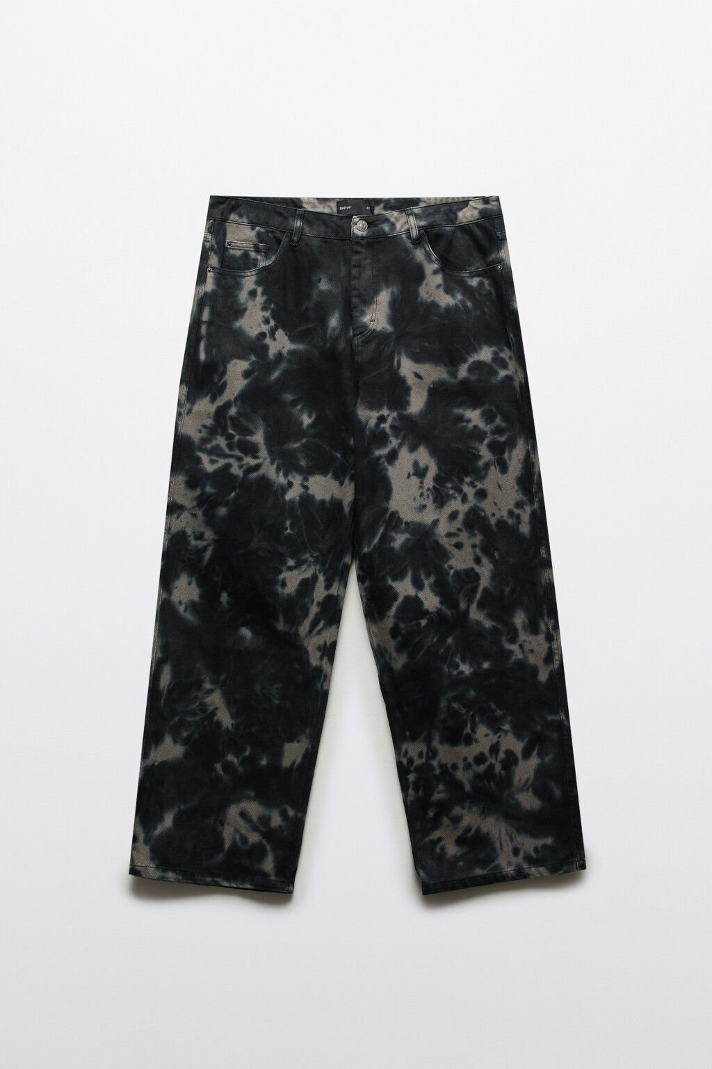 Джинсы baggy fit с принтом - цвет коричневый - 8