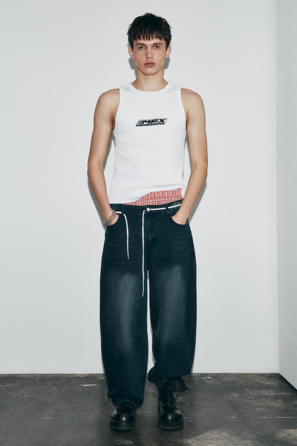 Джинсы barrel fit со средней посадкой - цвет синий - 6