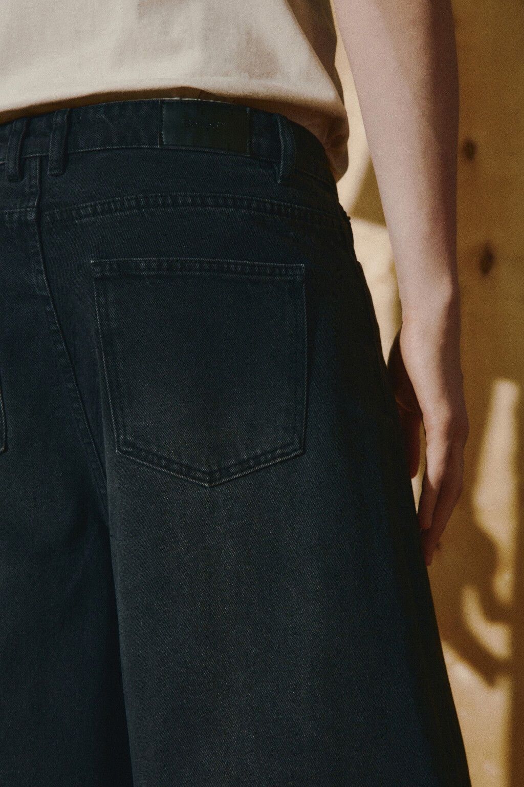 Джинсы barrel fit со средней посадкой вареные - цвет черный - 7