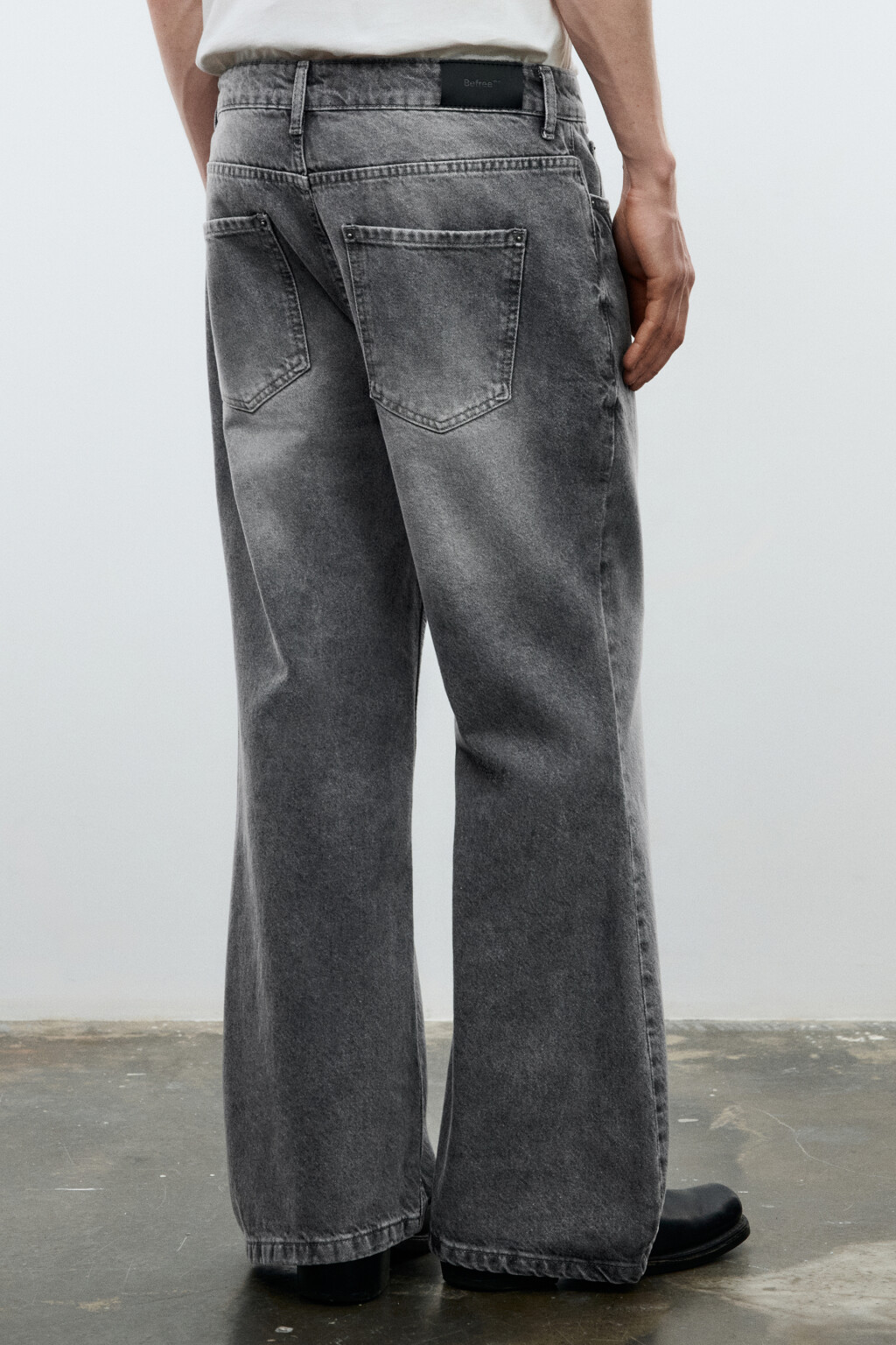 Джинсы клеш со средней посадкой - цвет серый - 3