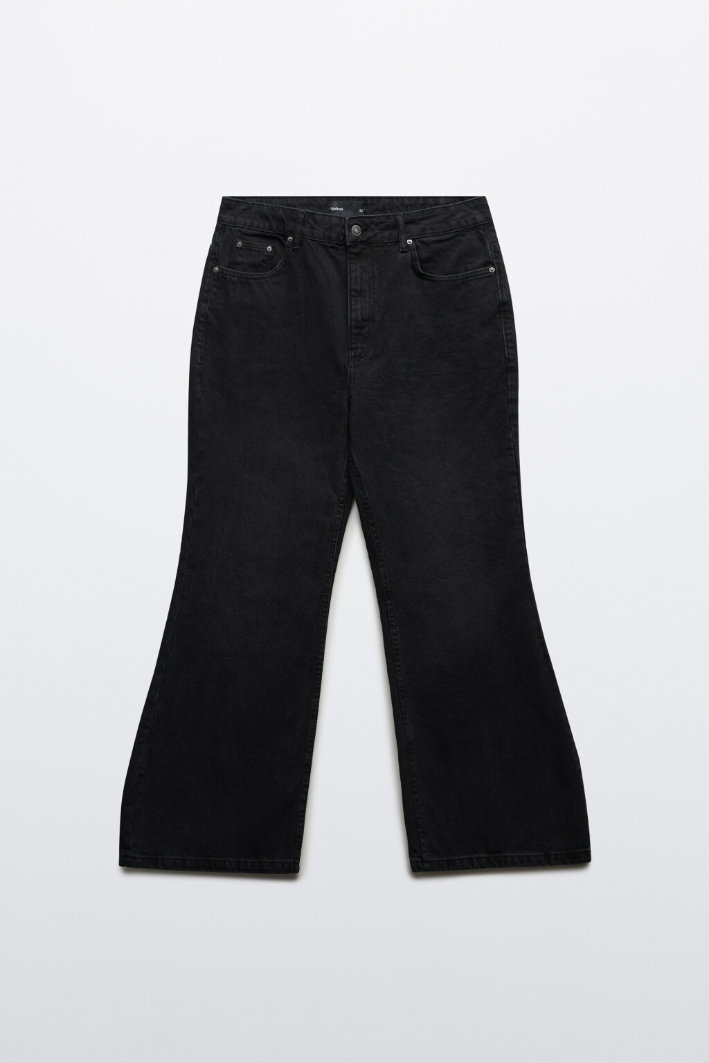 Джинсы клеш со средней посадкой - цвет черный - 1