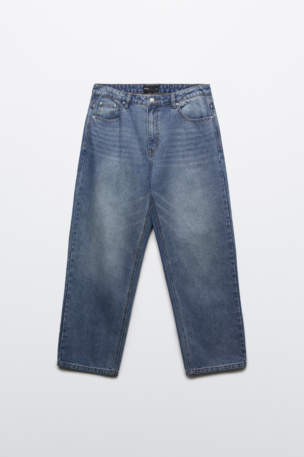 Джинсы straight fit со средней посадкой - цвет голубой - 1