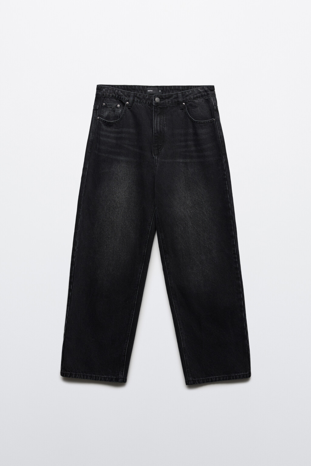 Джинсы straight fit со средней посадкой - цвет черный - 1