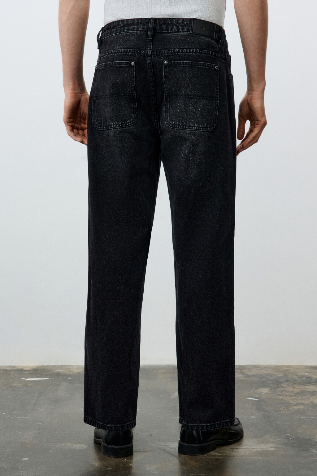 Джинсы straight fit со средней посадкой - цвет черный - 3