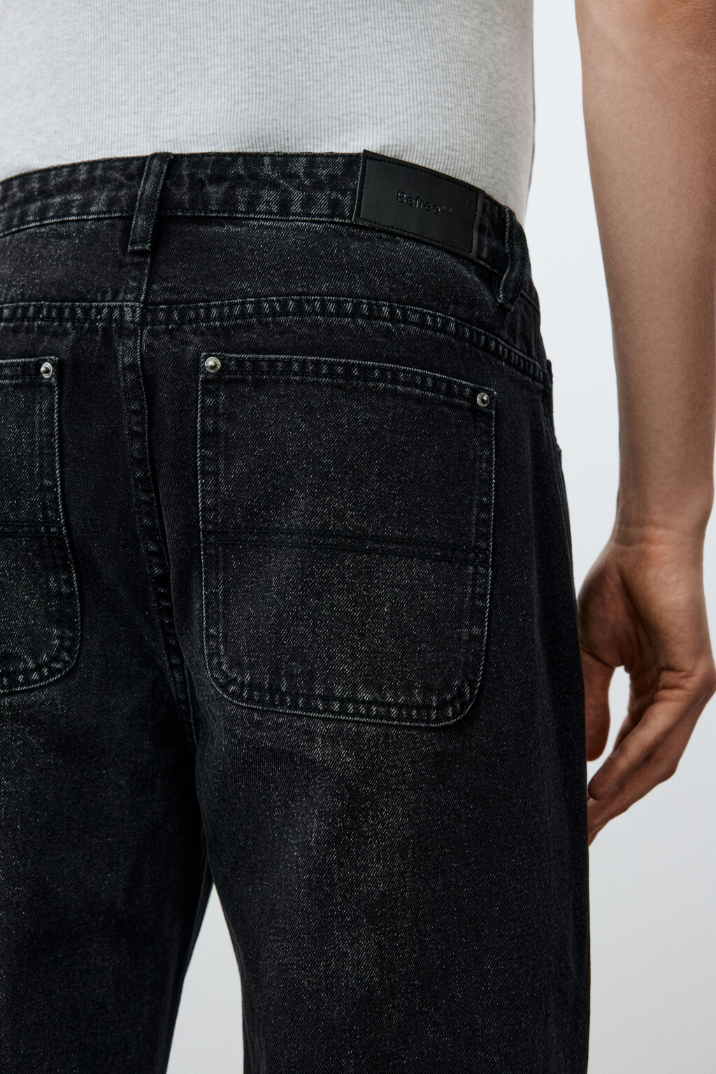 Джинсы straight fit со средней посадкой - цвет черный - 6