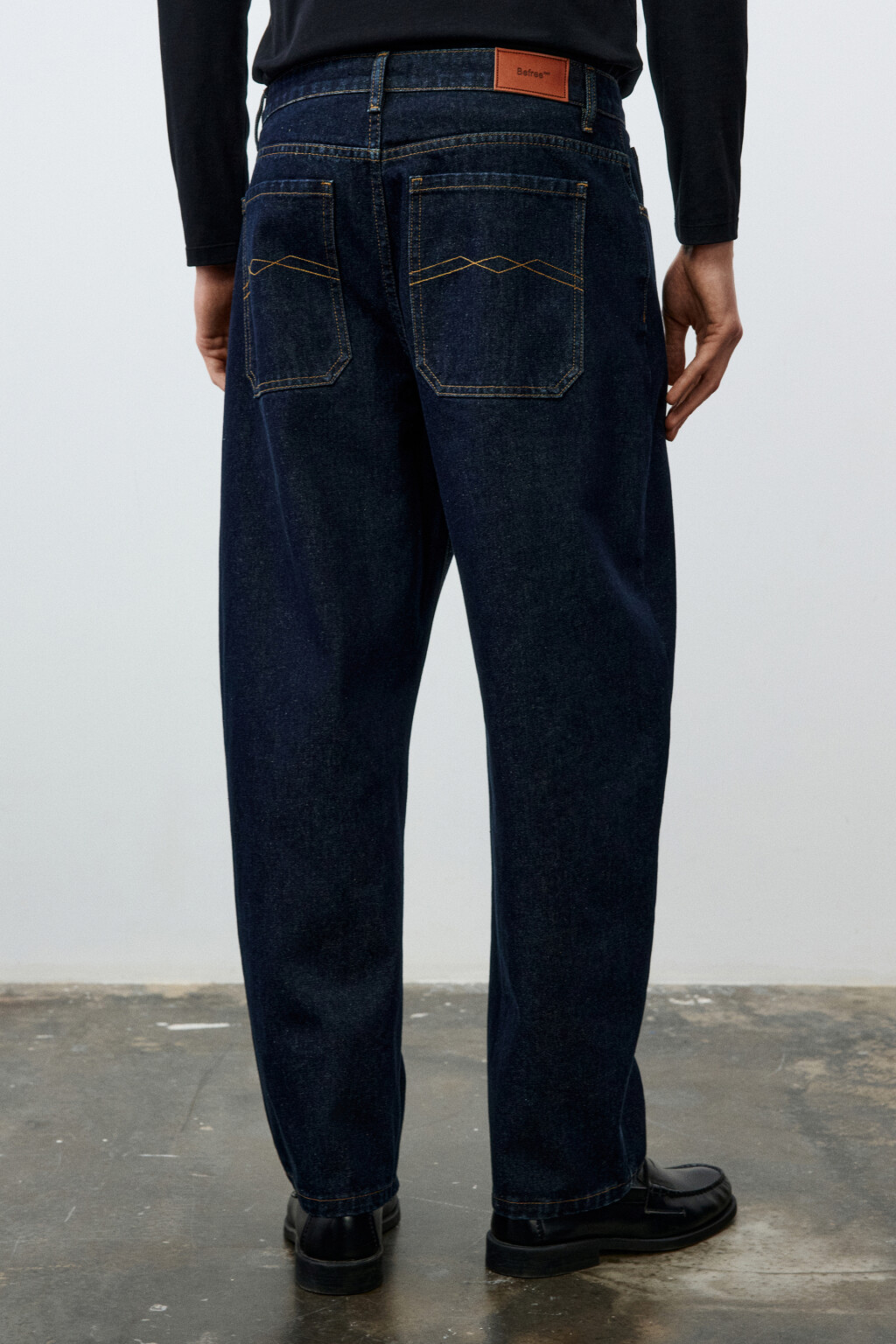 Джинсы wide leg со средней посадкой - цвет синий - 4