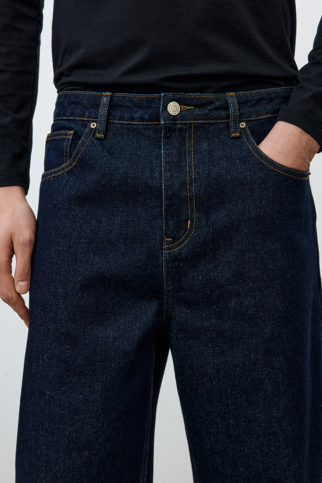 Джинсы wide leg со средней посадкой - цвет синий - 6