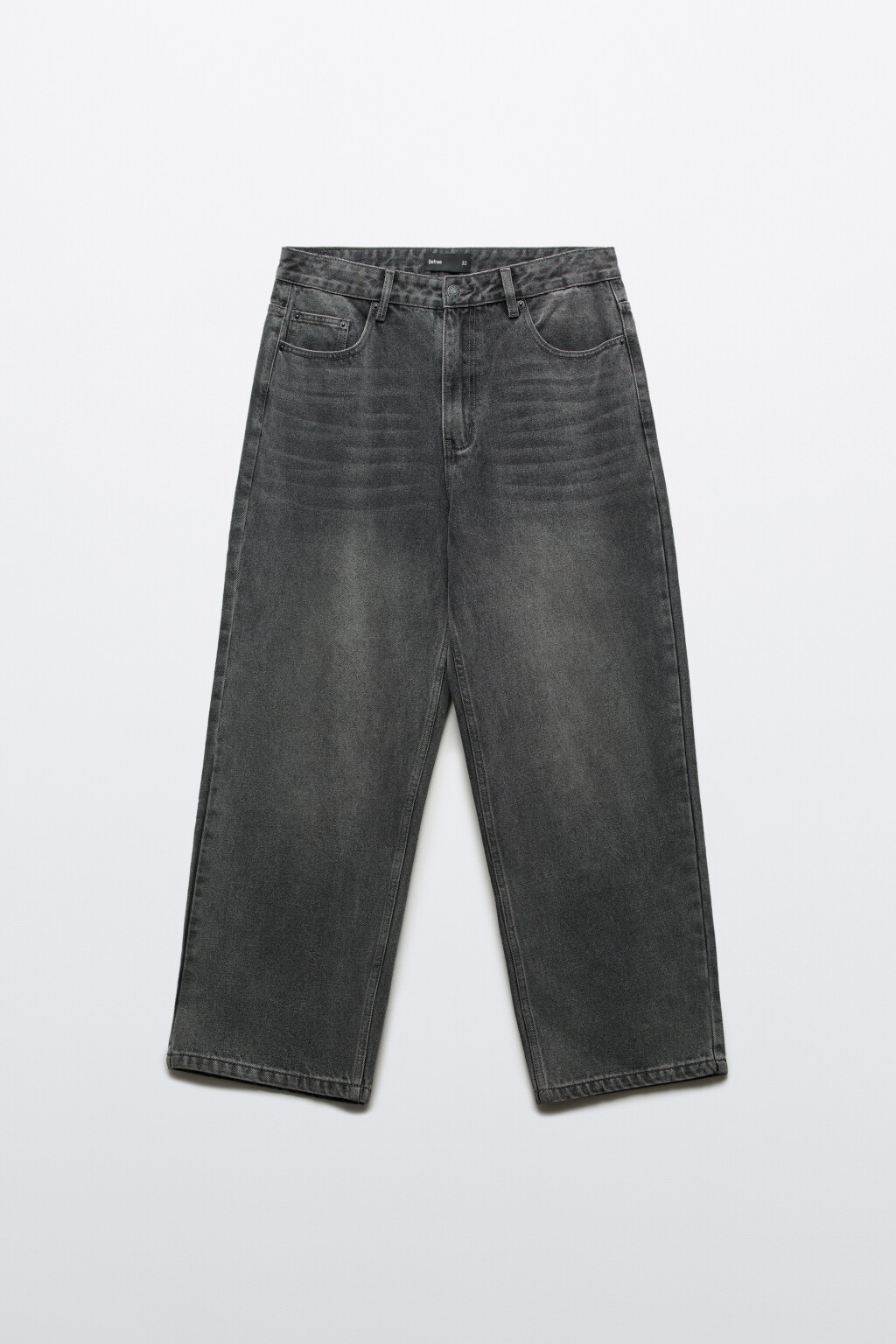 Джинсы baggy fit со средней посадкой - цвет серый - 1