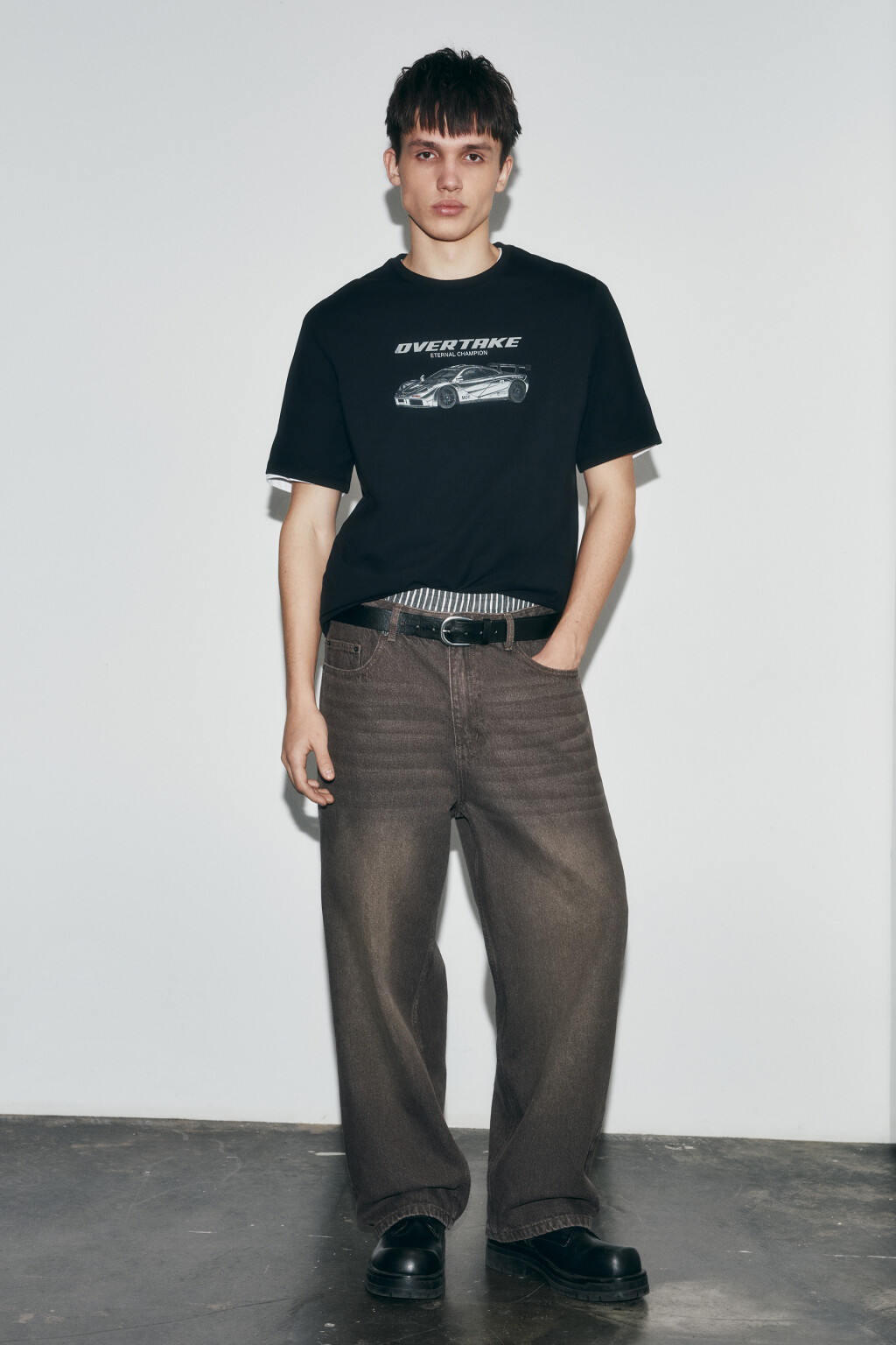 Джинсы baggy fit со средней посадкой - цвет коричневый - 5